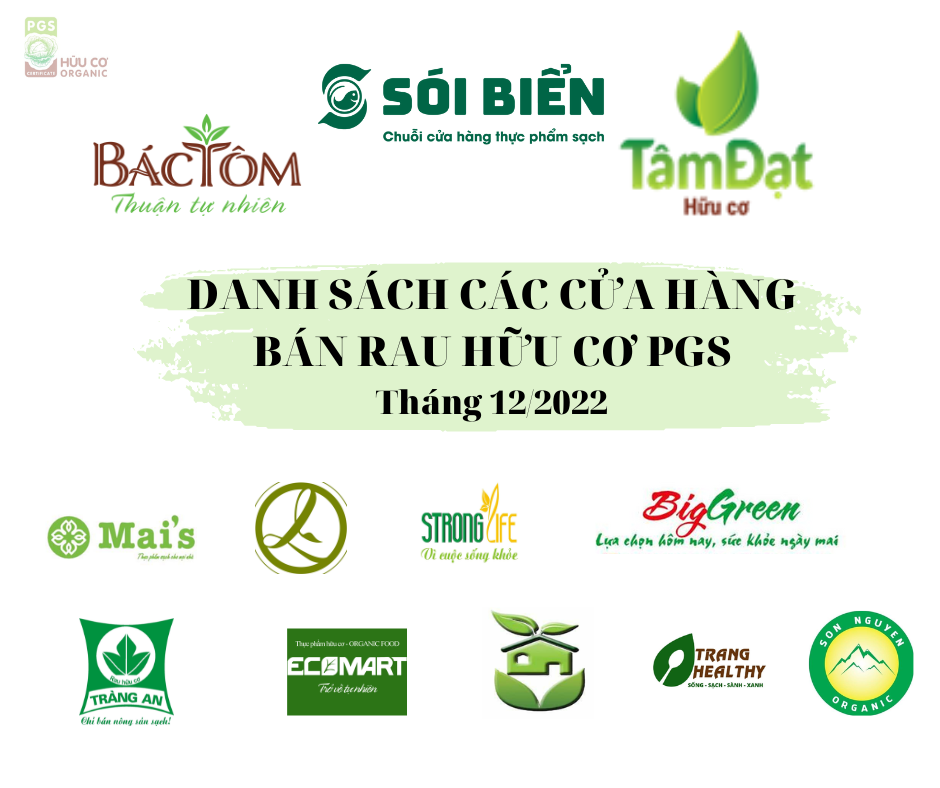 List of stores selling PGS organic vegetables – updated December 2022