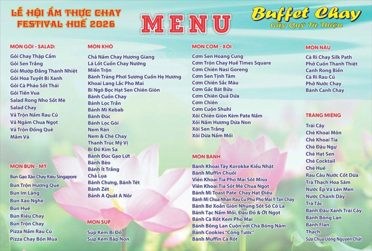 Vegetarian Buffet Menu