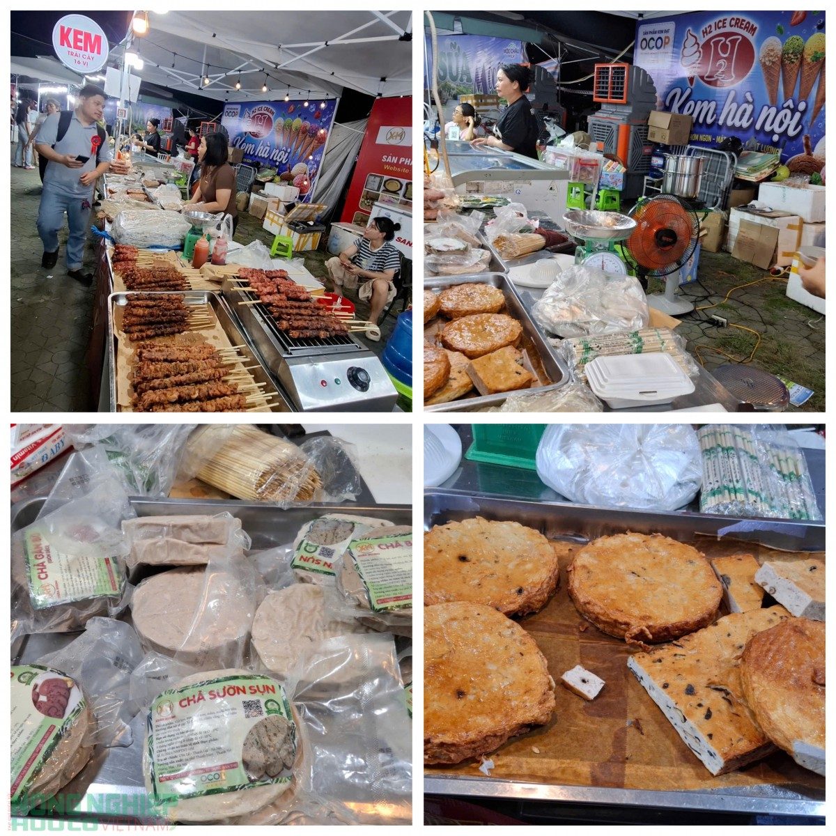 Processed products from the livestock farming sector featured at the program (Photo: Kim Hue)