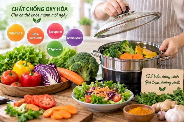 Food preparation tips to help retain antioxidants