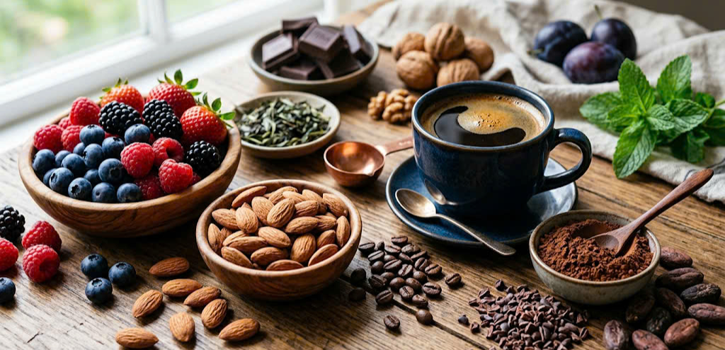 Foods and drinks richer in antioxidants than green tea